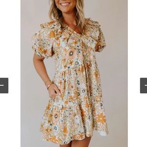 Cleobella Farrah Retro Floral Mini Dress Size M